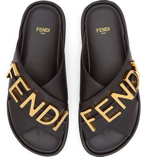 womens fendi studded slides cheap|fendi slides women sale.